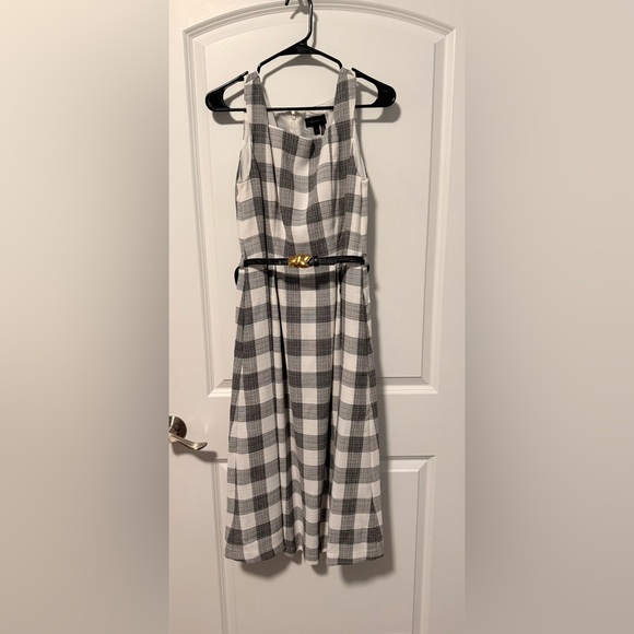 donna karan black and white dress Sleeveless Midi Shirt Dress | Midi DressShirt Dress main image 0